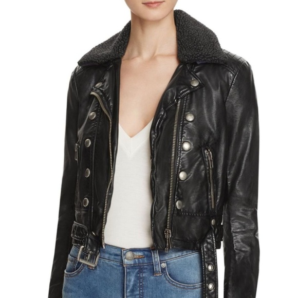 Free People Jackets & Blazers - Free people leather jacket brand new black XS